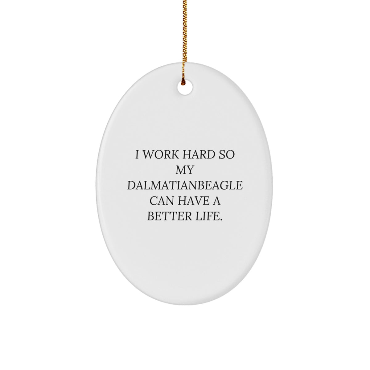 Dalmatian Dog Oval Christmas Ornament for Neighbors Gift - Image 1