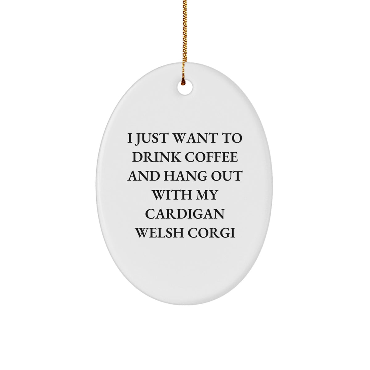 Cardigan Welsh Corgi Oval Ornament Keepsake for Him Christmas Gift - Image 1