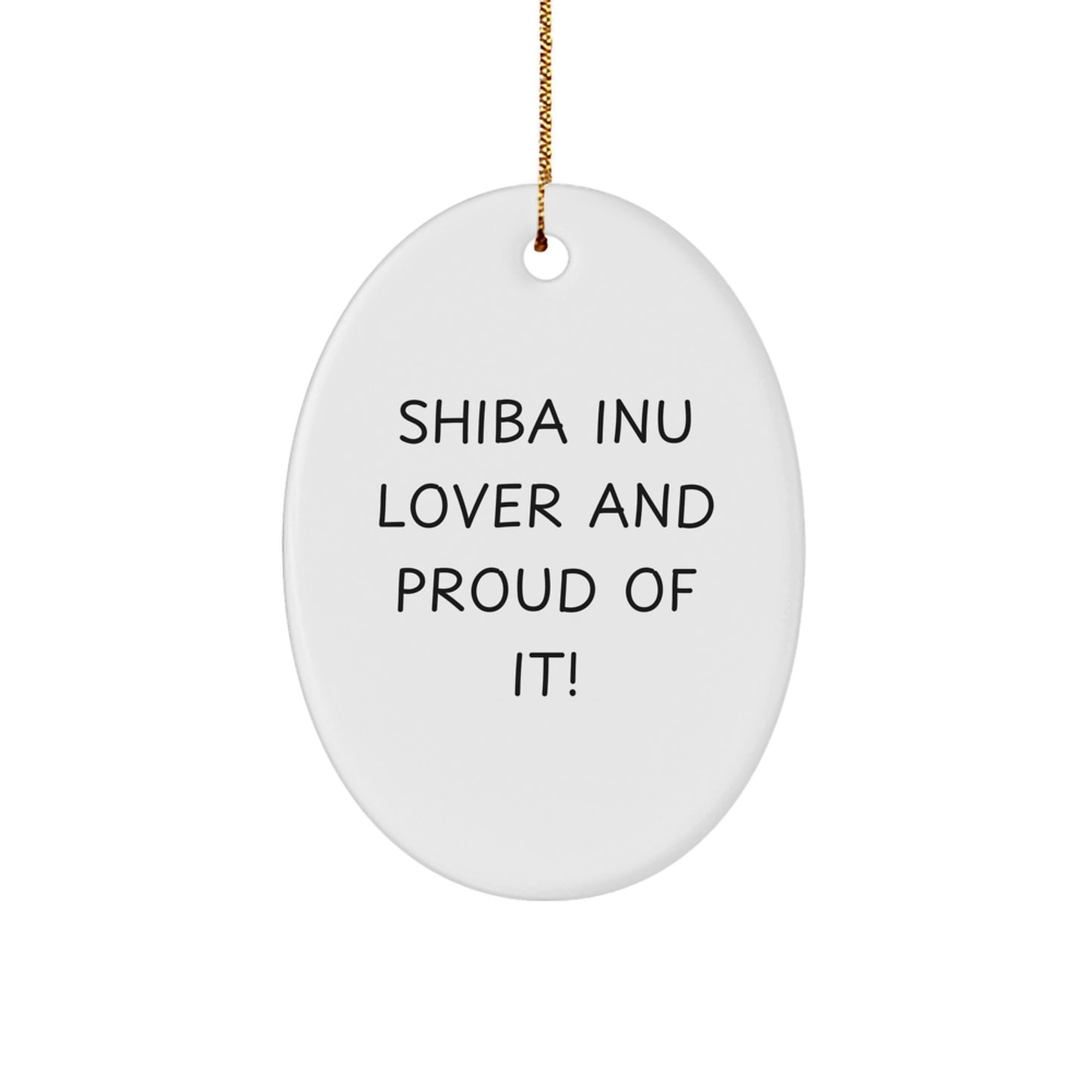 Funny Shiba Inu Dog Lover Gifts from Friends Men Women Family - Shiba Inu Dog Oval Ornament for Christmas Unique Presents - Image 1