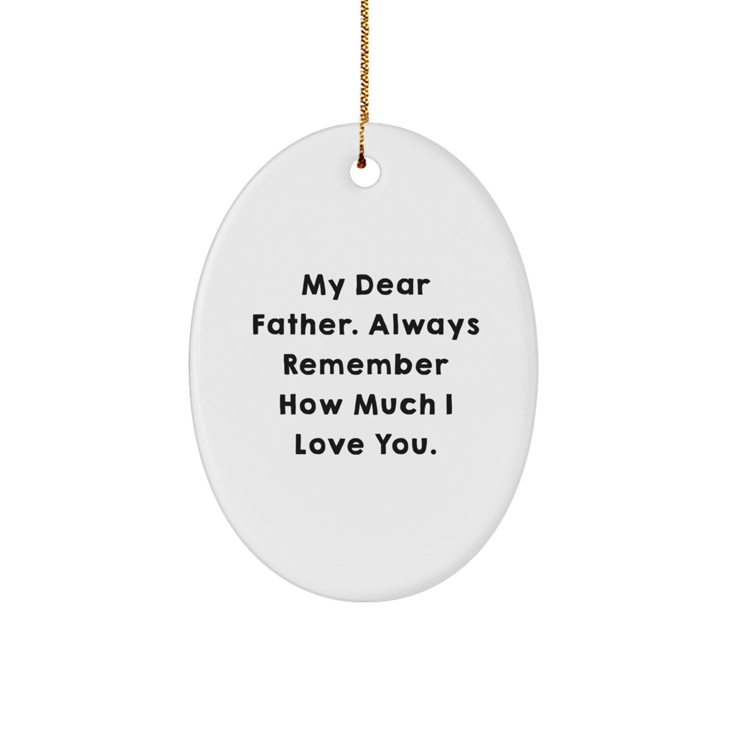 Funny Father Oval Ornament Gifts from Family for Dad Men Christmas Unique - Image 1