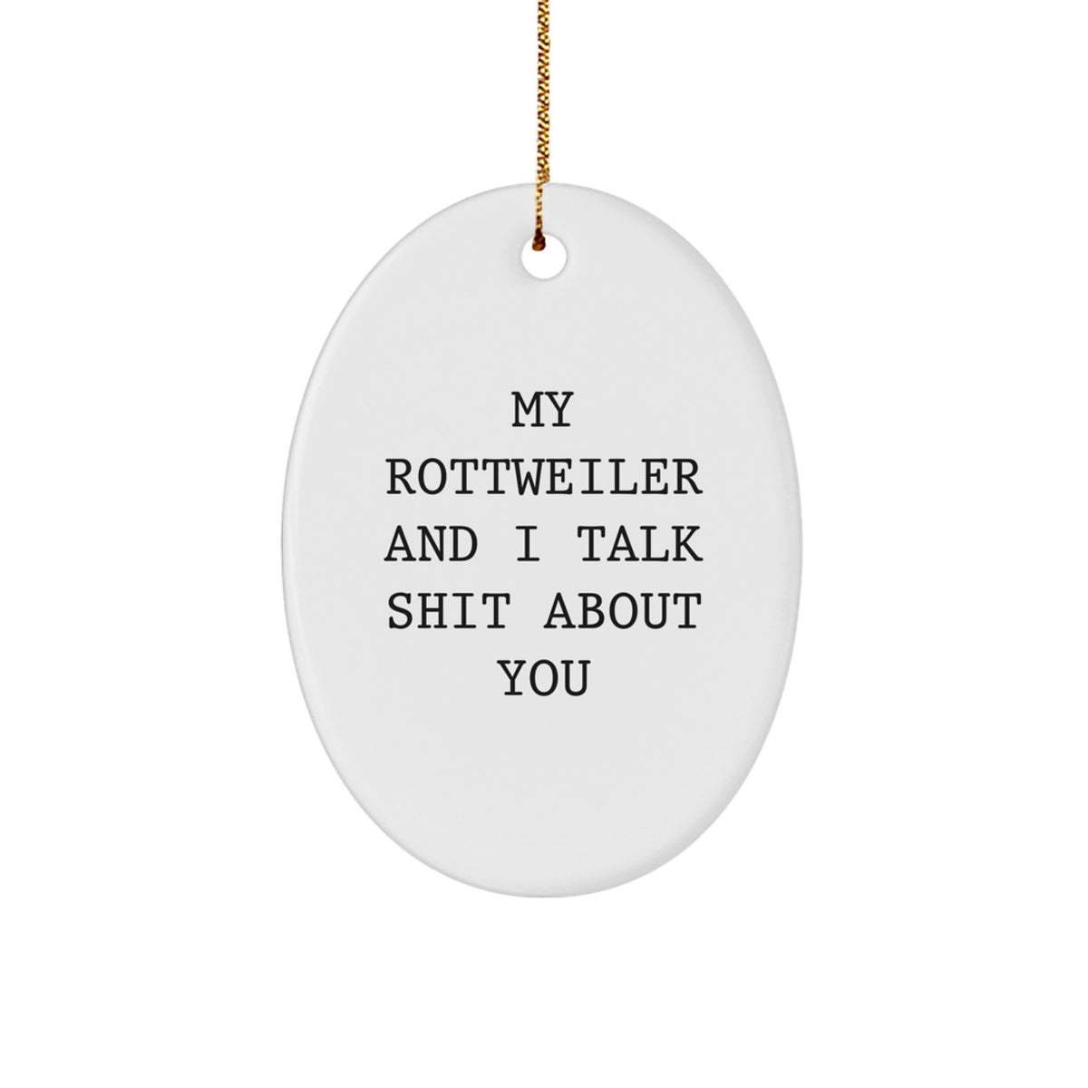 Sassy Rottweiler Christmas Ornament for Friends Gift Novelty - Image 1