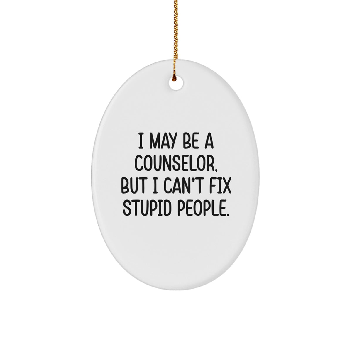 Christmas Gift for Her Counselor Oval Ornament Present - Image 1