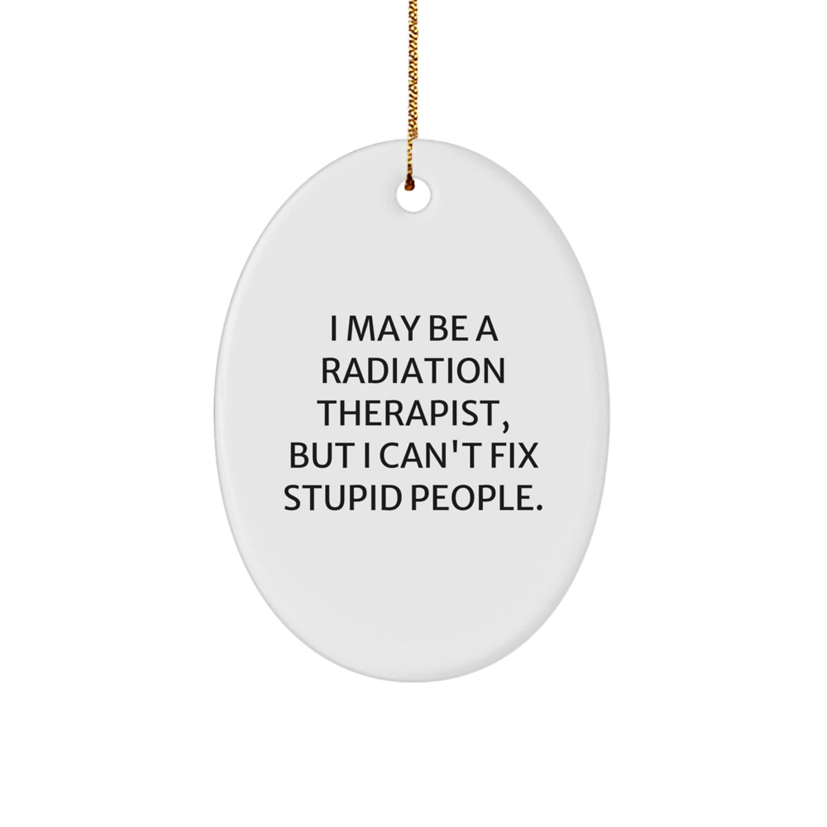 Christmas Gift Oval Ornament for Her Radiation Therapist Present - Image 1