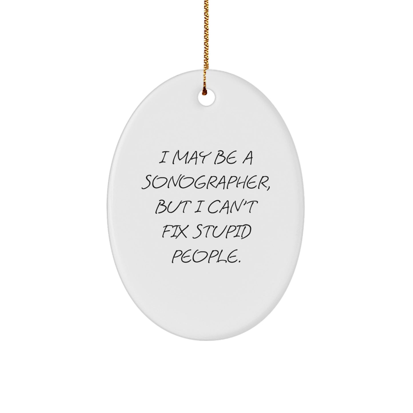 Sonographer Favorite Bright Oval Christmas Ornament for Kids Gift - Image 1