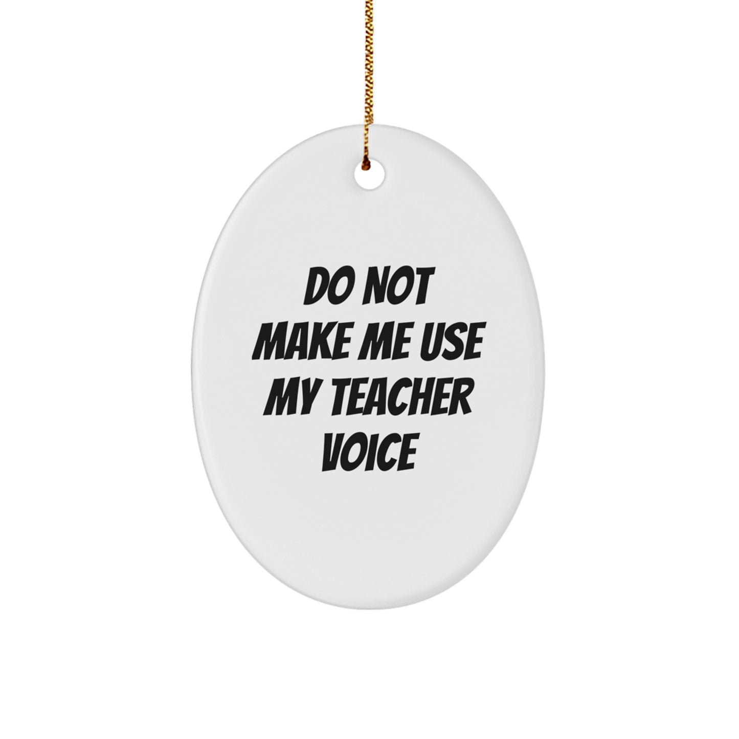 Funny Teacher Oval Ornament Gifts from Friends for Men Women Family Christmas Unique - Image 1