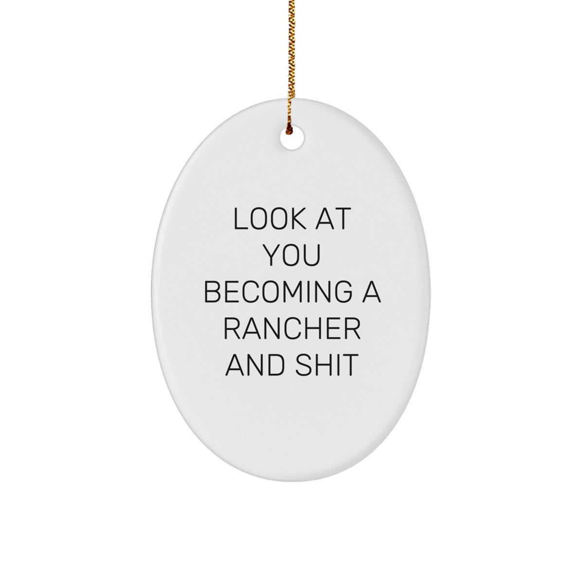 Rancher Favorite Oval Christmas Ornament for Kids Gift - Image 1