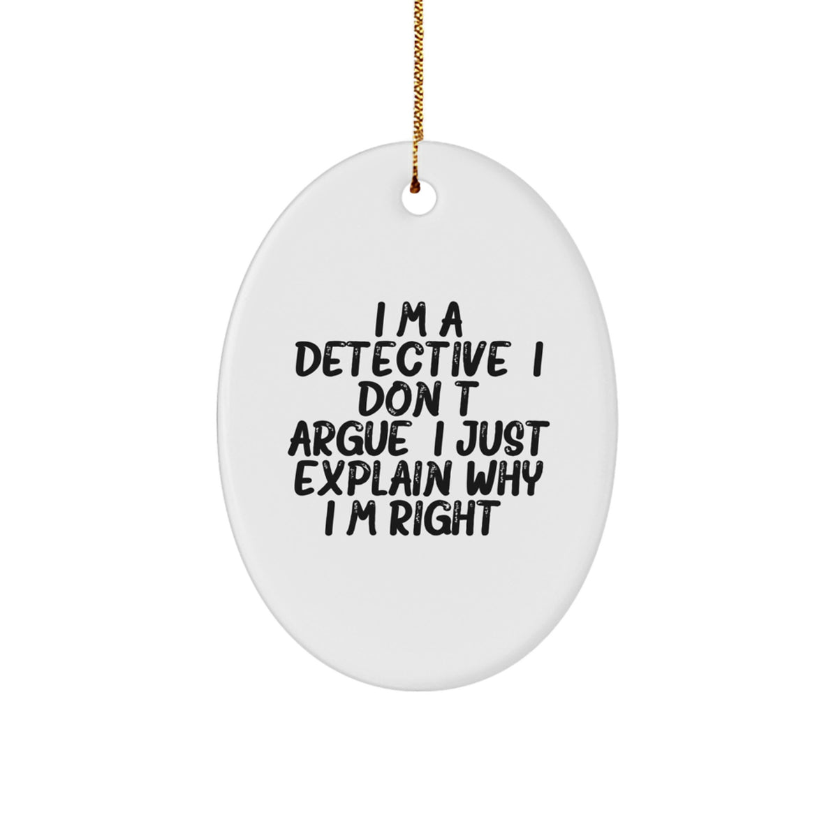 Detective Keepsake Christmas Ornament for Him Surprise Holiday Gift - Image 1