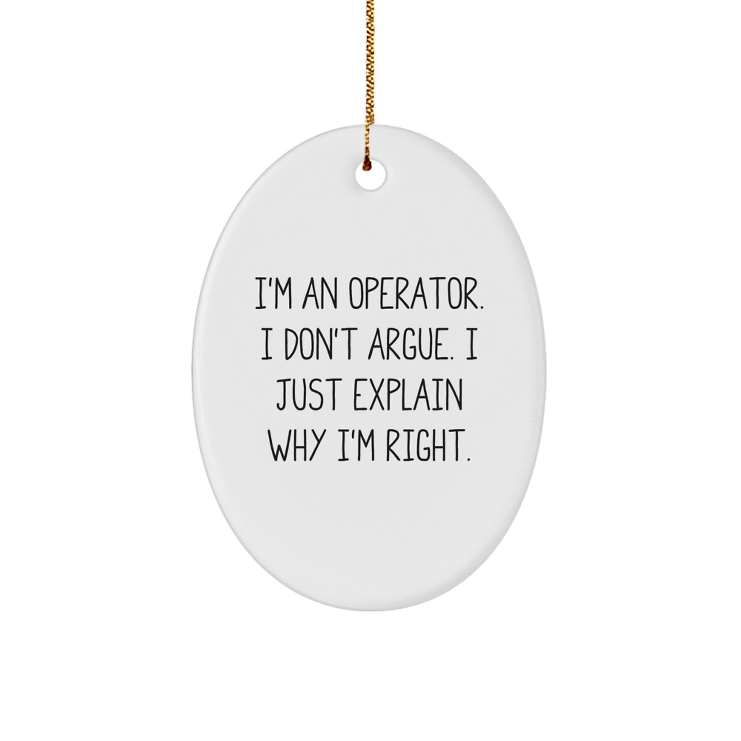 Operator Treasure Christmas Ornament for Family Gift - Image 1