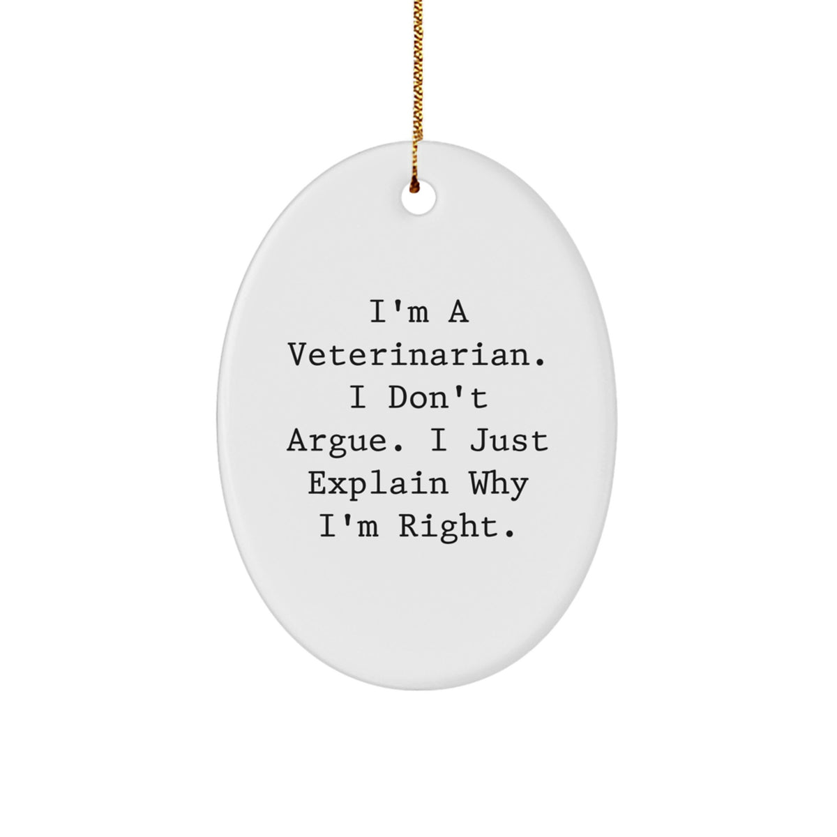 Veterinarian Christmas Ornament Keepsake for Him Funny Bright Gift - Image 1