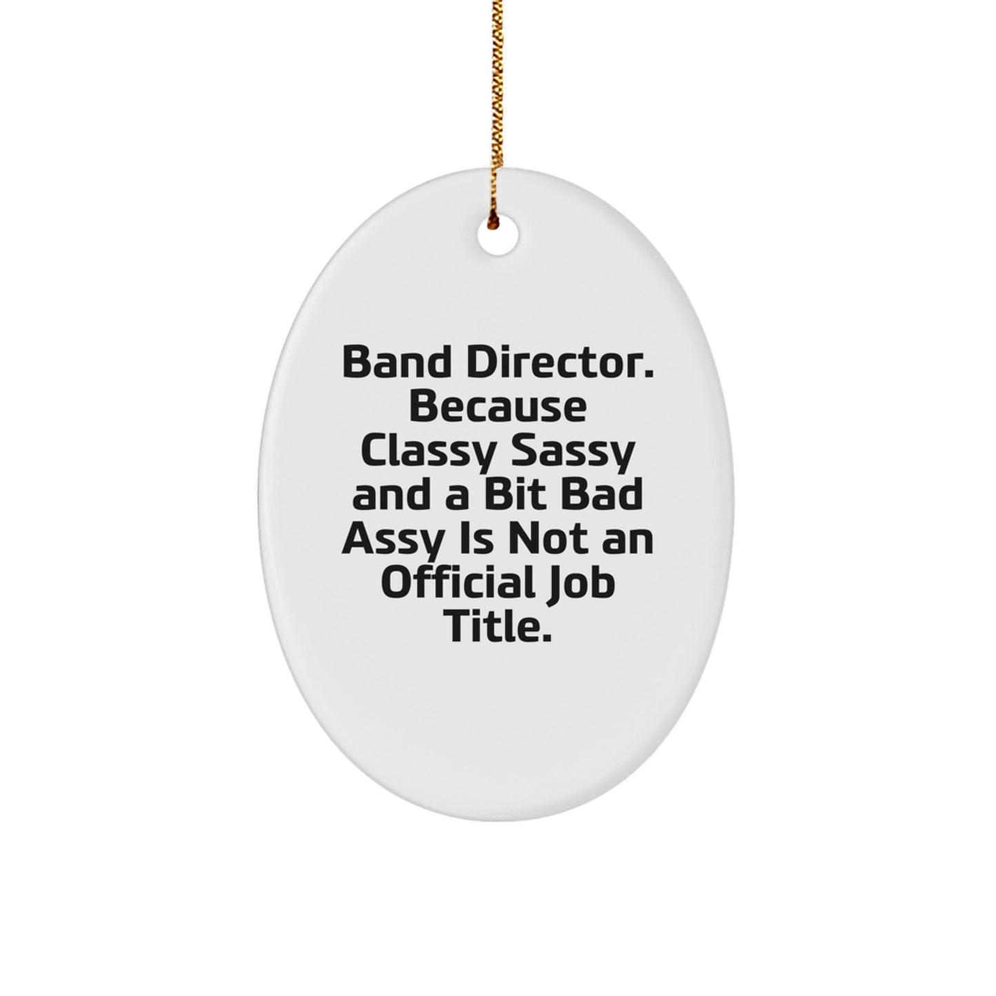 Band Director Oval Ornament Christmas Unique Gift for Coworkers Idea - Image 1