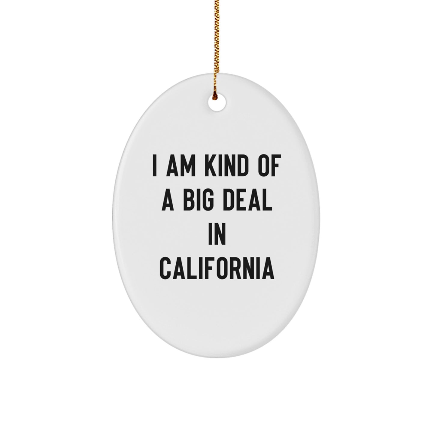 California Oval Ornament I Am Kind Of A Prime Selection Funny Quote Gifts from Men to California Men Friends Coworkers Family - Image 1