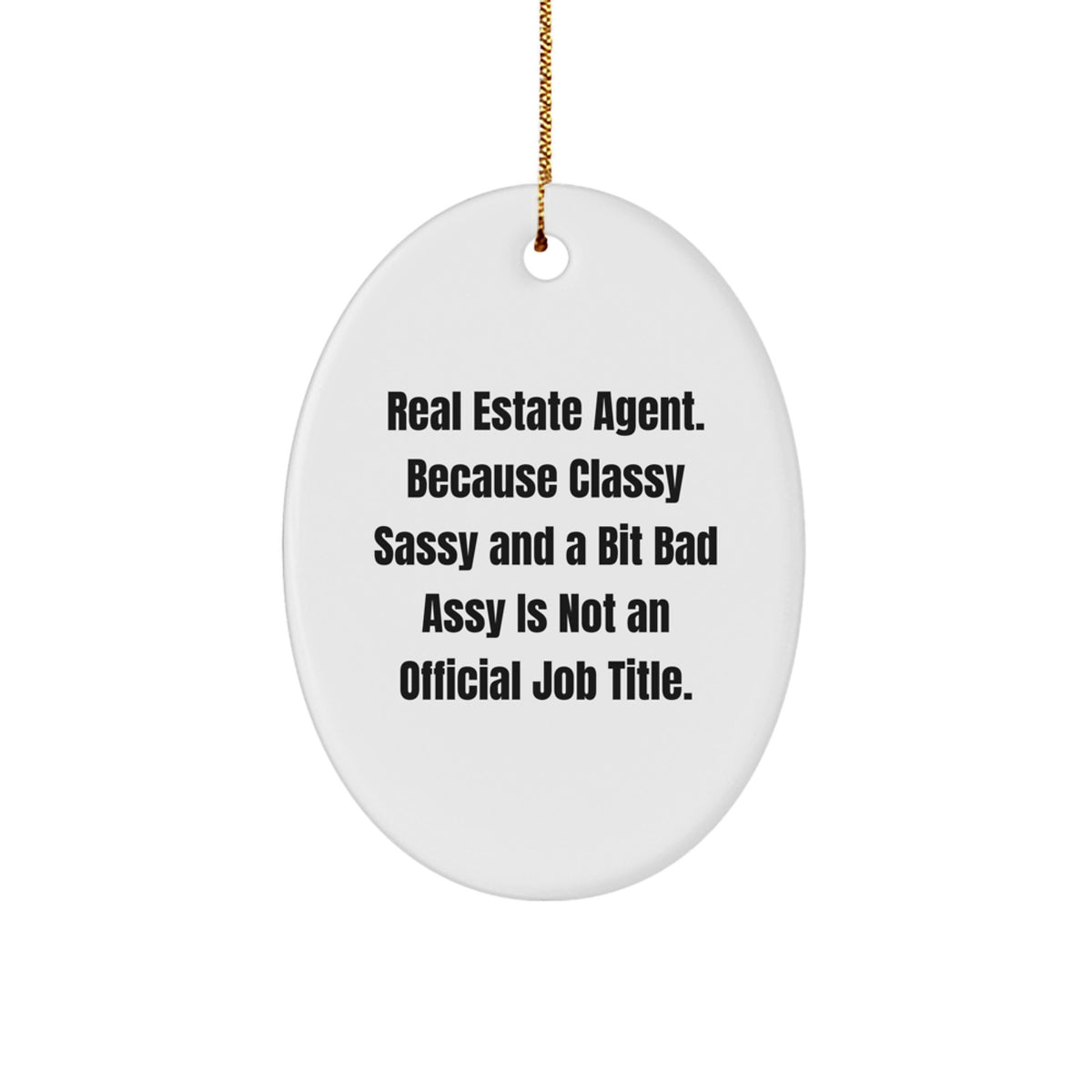 Real Estate Agent Christmas Ornament for Family Treasure Gift - Image 1