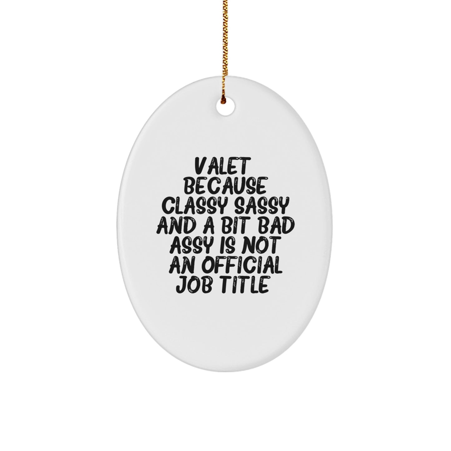 Valet Christmas Ornament for Coworkers Office Idea Seasonal Gift - Image 1