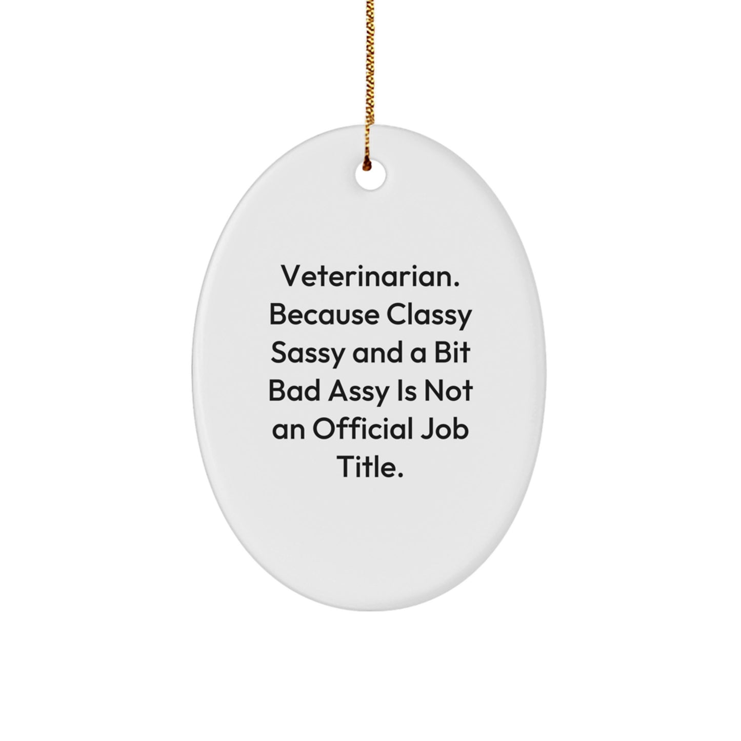 Bold Veterinarian Christmas Ornament Gift for Friends - Image 1