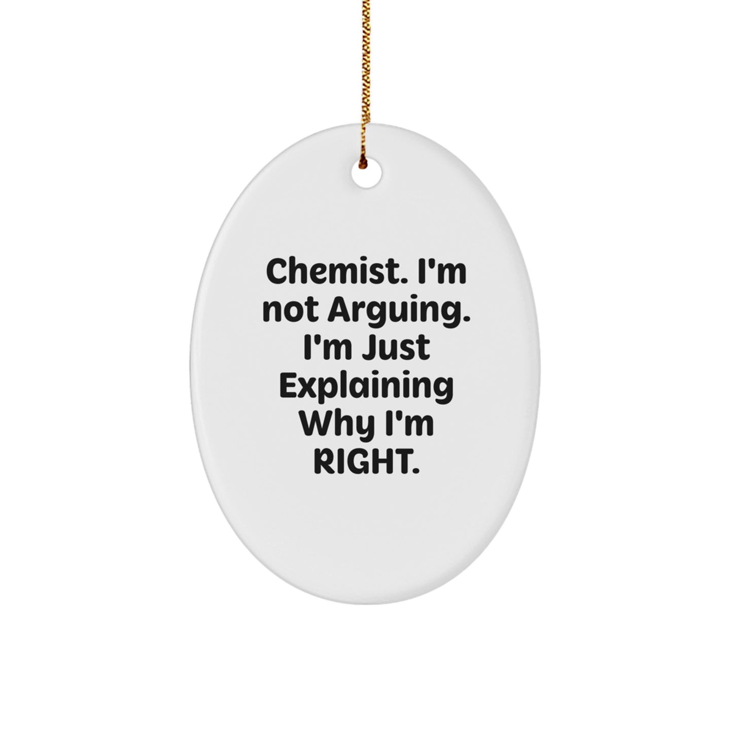 Chemist Treasure Oval Ornament for Kids – Surprise Christmas Gift - Image 1