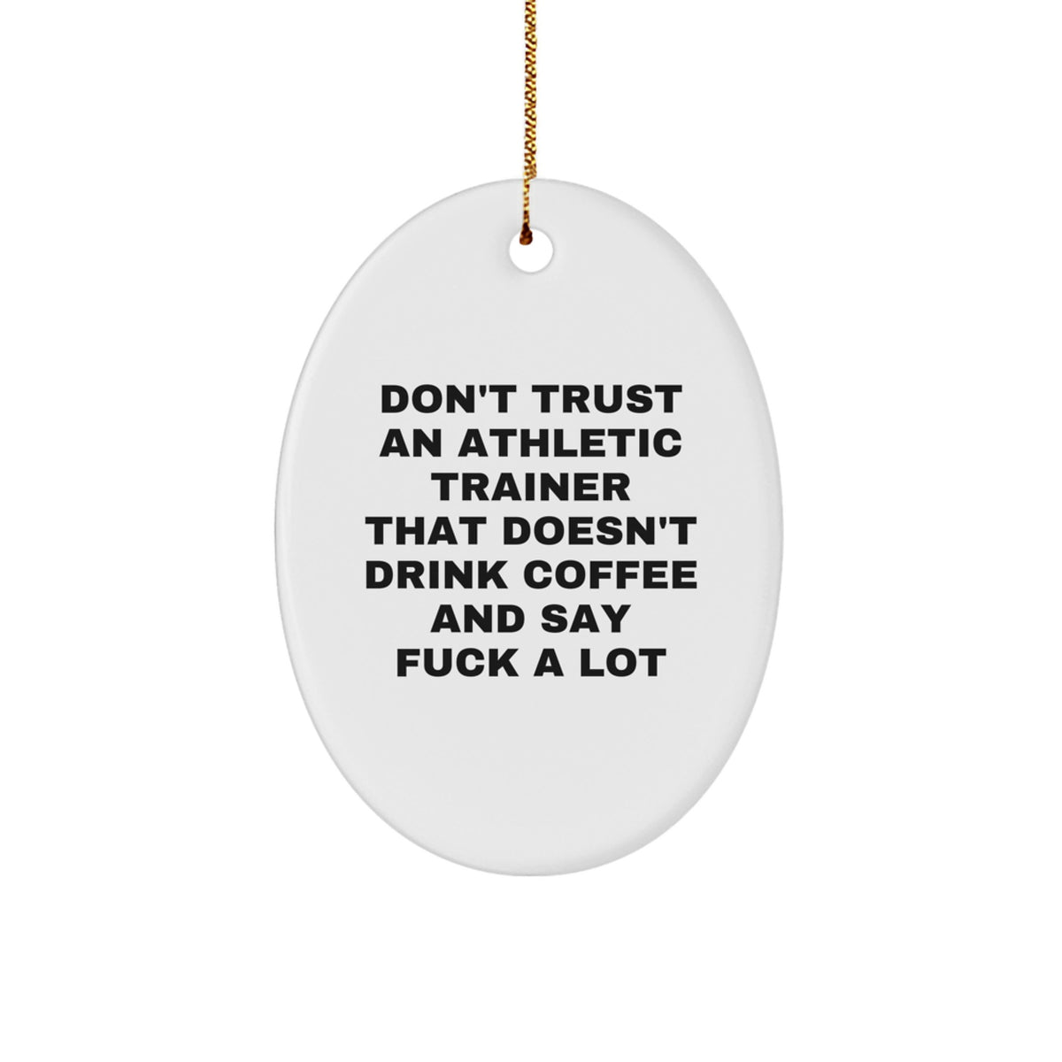 Athletic Trainer Oval Ornament Keepsake for Him Christmas Gift - Image 1