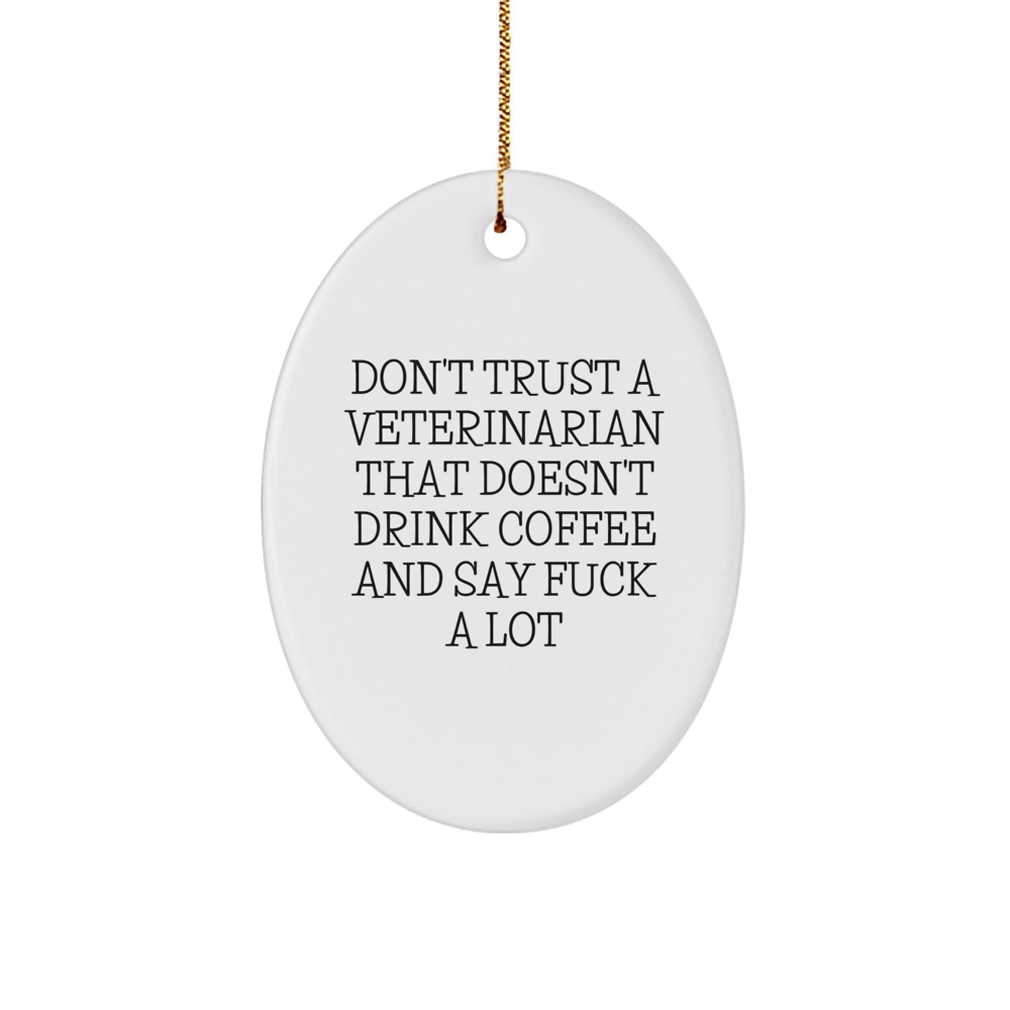 Funny Veterinarian Oval Ornament Gifts from Men Women Friends Coworkers Family - Christmas Unique Christmas Unique Gifts for Veterinarian - Image 1