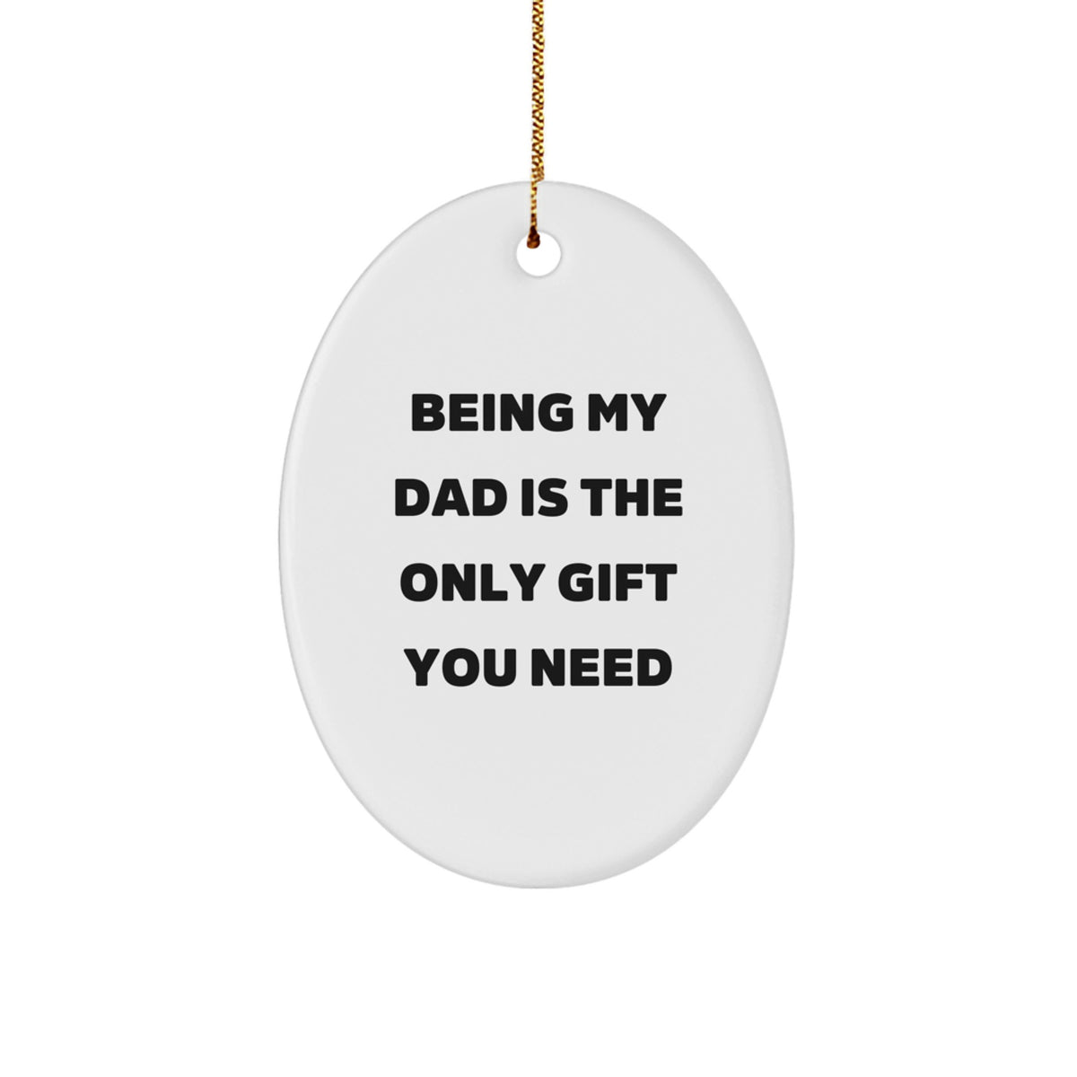 Funny Dad Oval Ornament Gifts for Him from Family, Best Gift Ideas for Dads on Christmas - Image 1