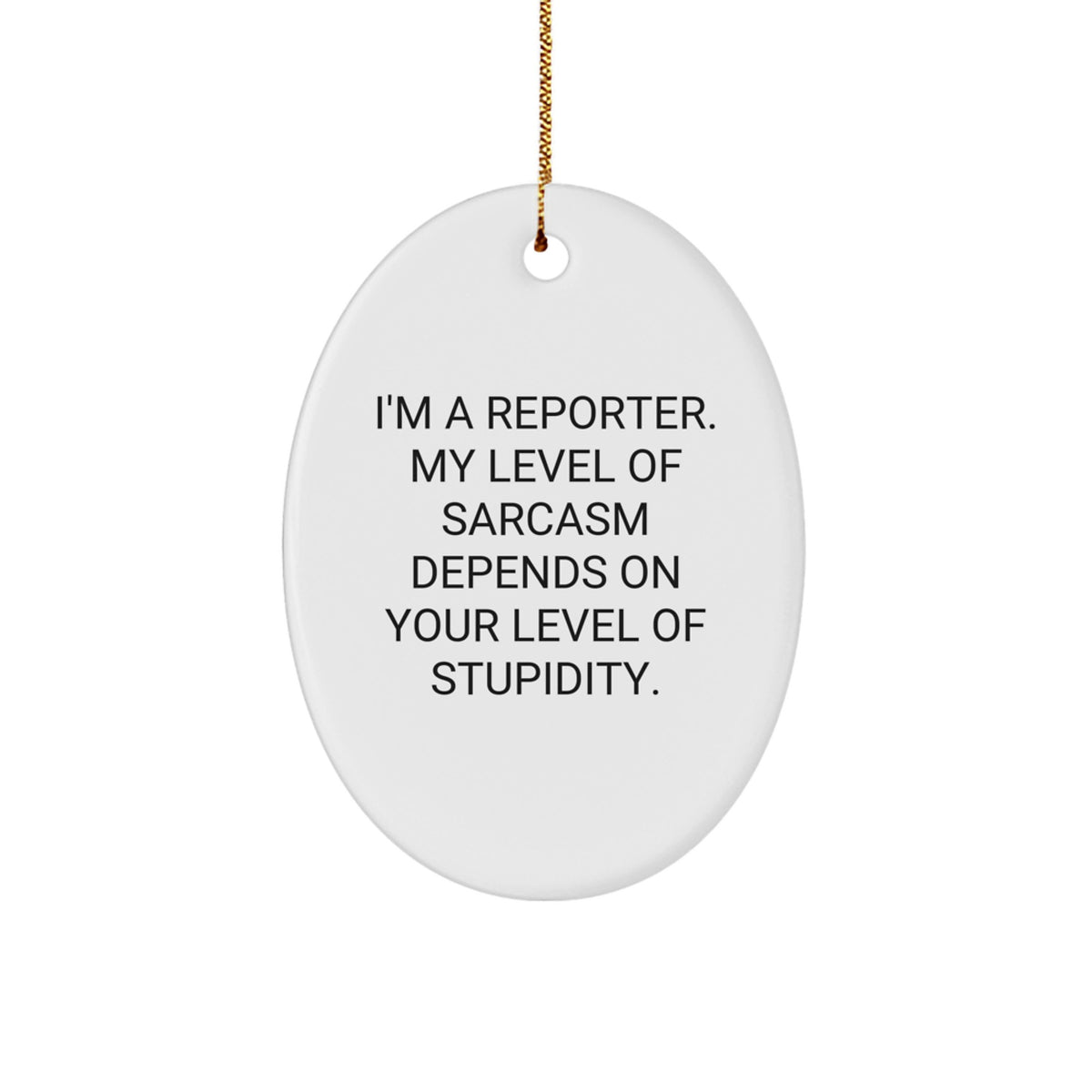 Hilarious Essential Reporter Christmas Ornament for a Best Friend Gift - Image 1