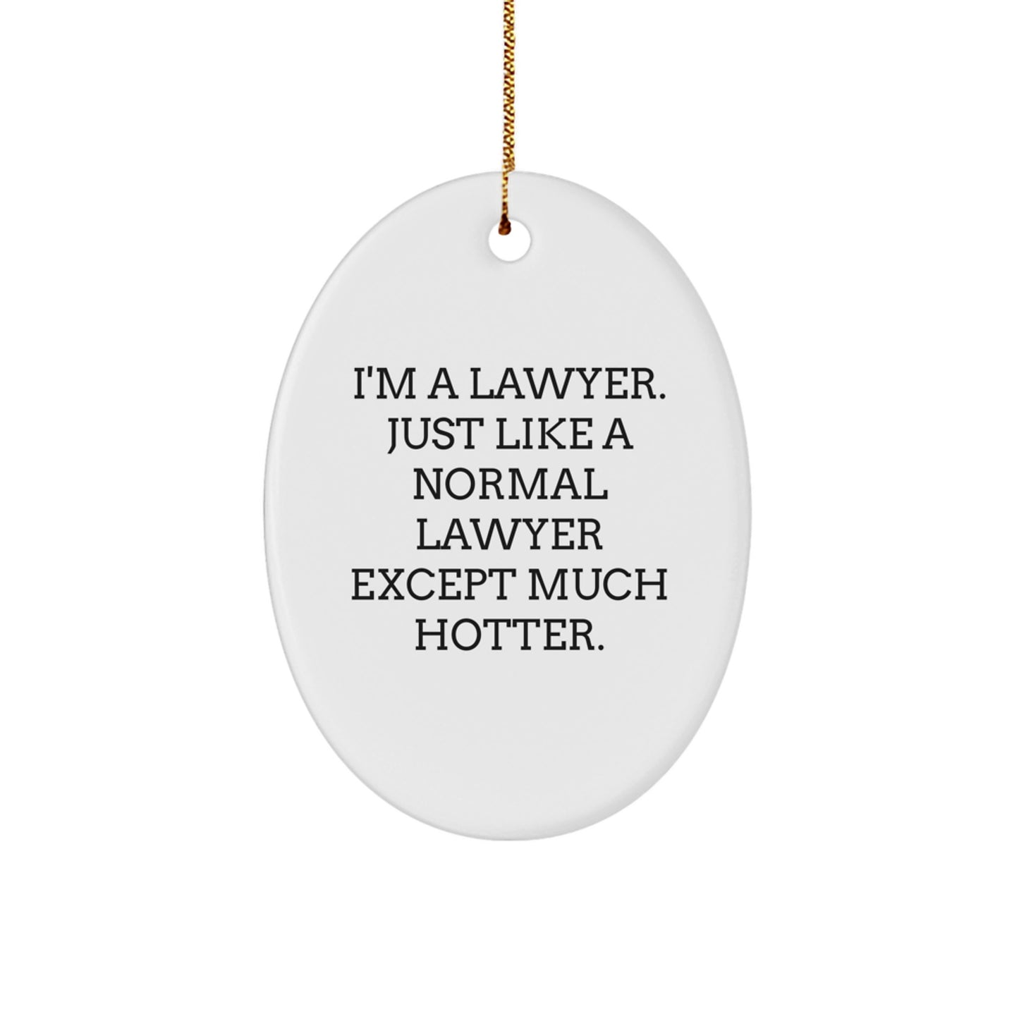 Funny Lawyer Gifts for Men Women Friends Coworkers Family - Oval Ornament 'I'm A Lawyer...' - Image 1