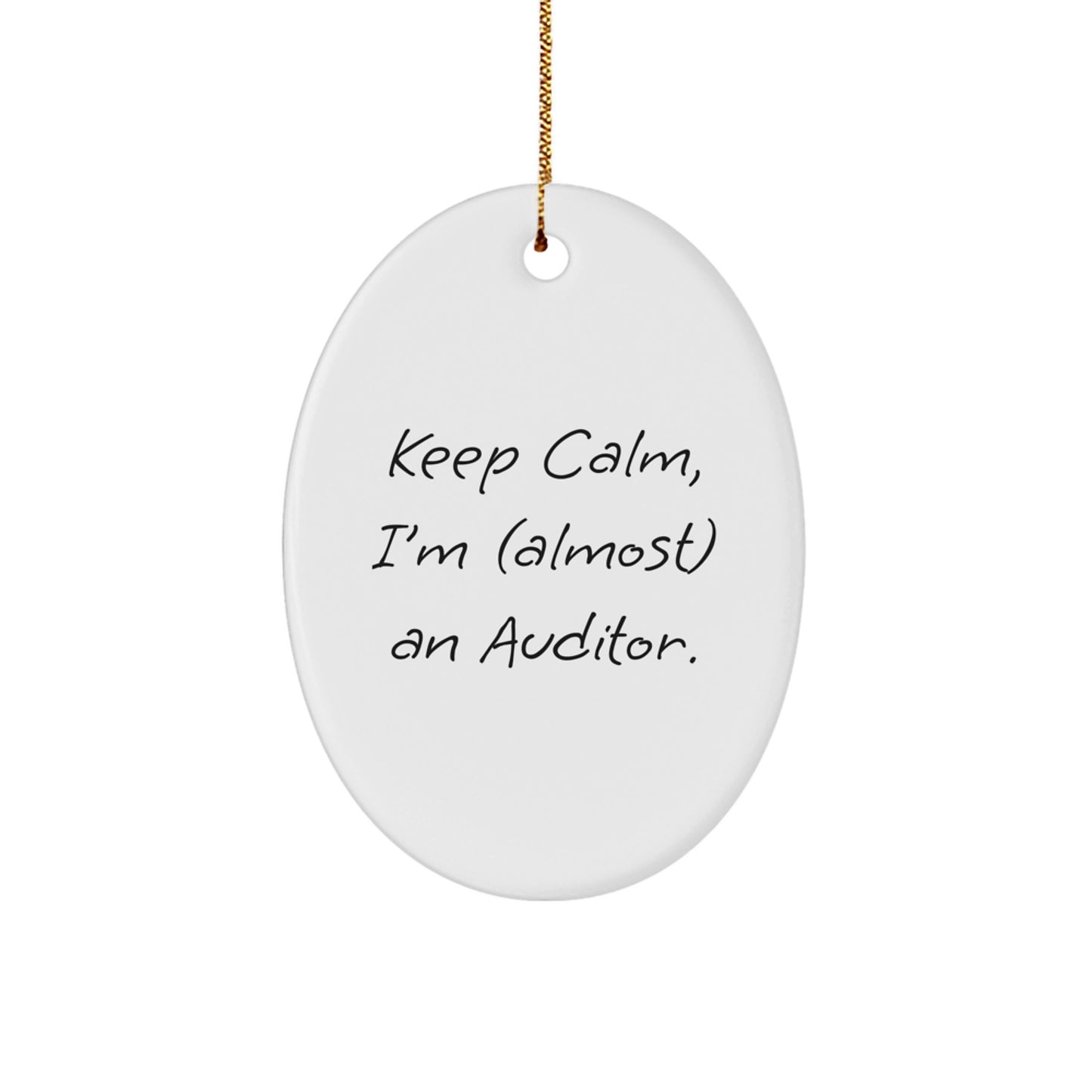 Funny Auditor Oval Ornament Gifts from Men to Friends for Christmas Unique Decorations - Image 1