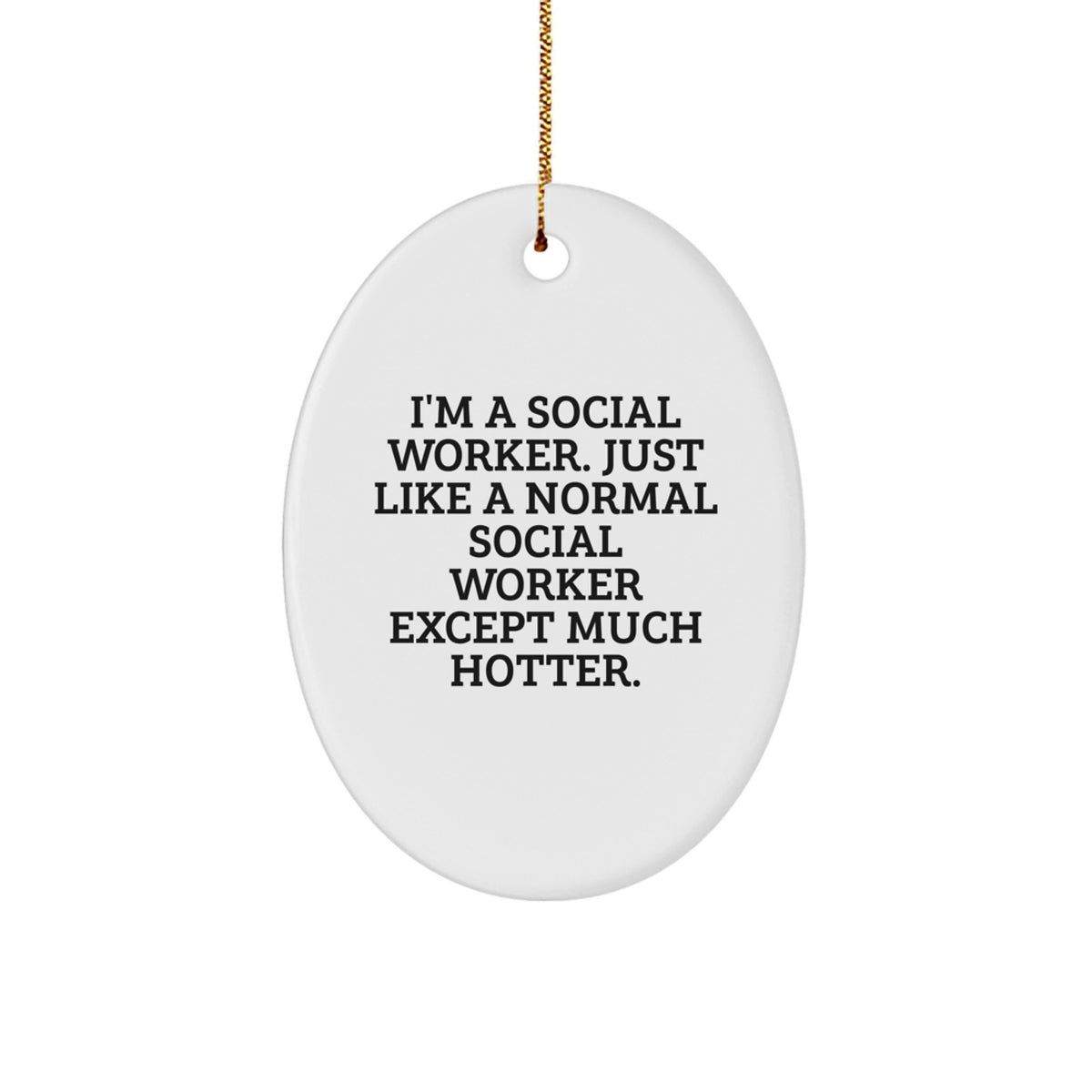 Social Worker Oval Ornament Gifts from Men to Social Worker Friends at Christmas Unique Gifts - Image 1