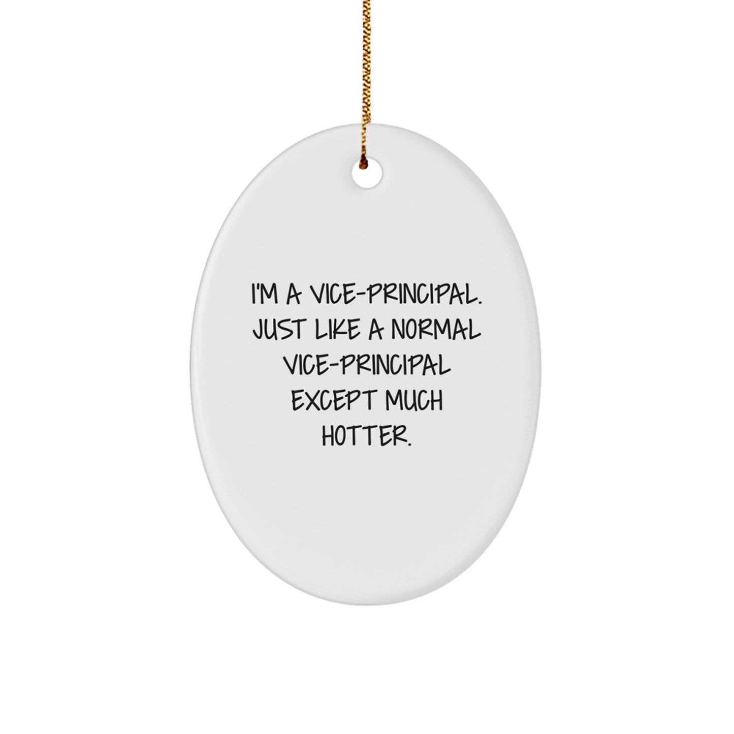 Funny Vice-principal Gifts for Men, Vice-principal Oval Ornament Christmas Unique Gifts from Friends, Gifts for Vice-principal, Vice-principal Office Decor, Vice-principal Quotes - Image 1
