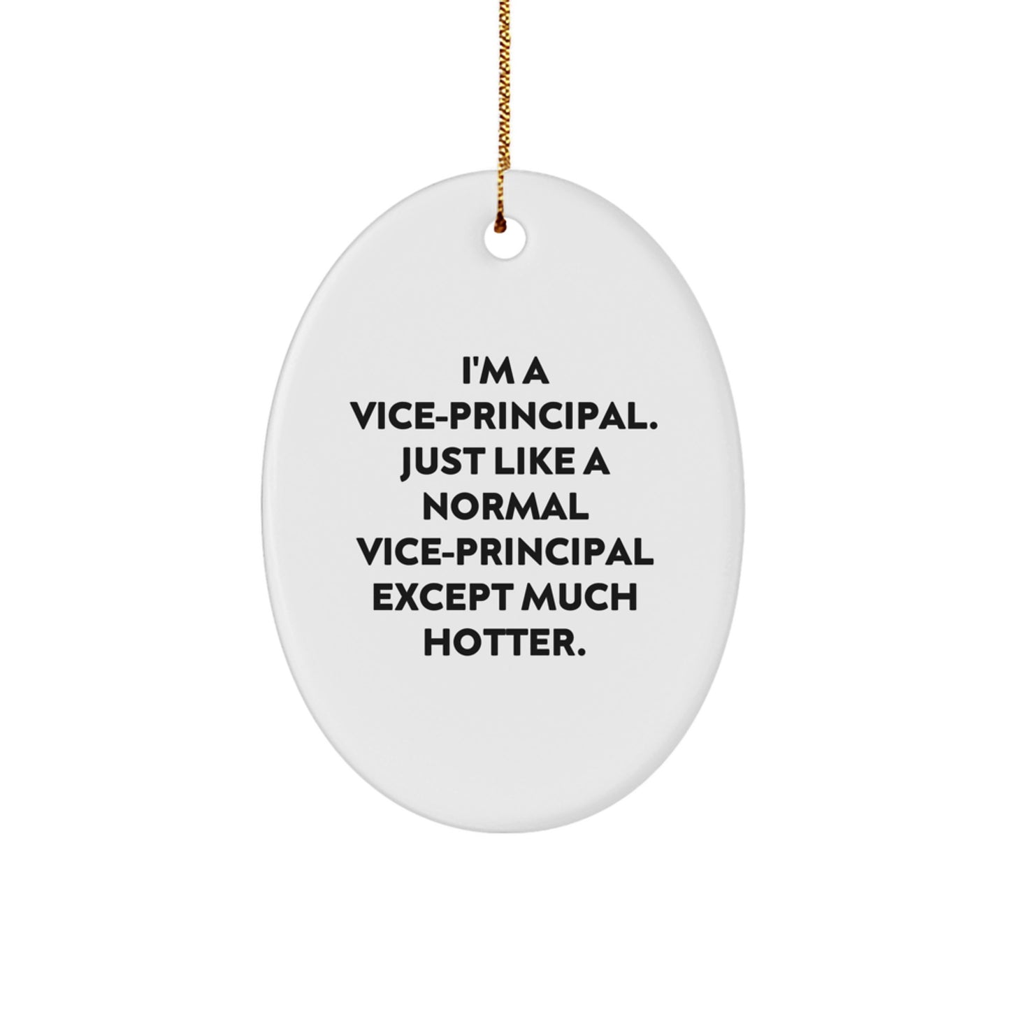 Funny Vice-principal Gifts, Oval Ornament for Christmas Unique Gifts from Men to Vice-principal Friends, Vice-principal Coworkers, Vice-principal Family - Image 1