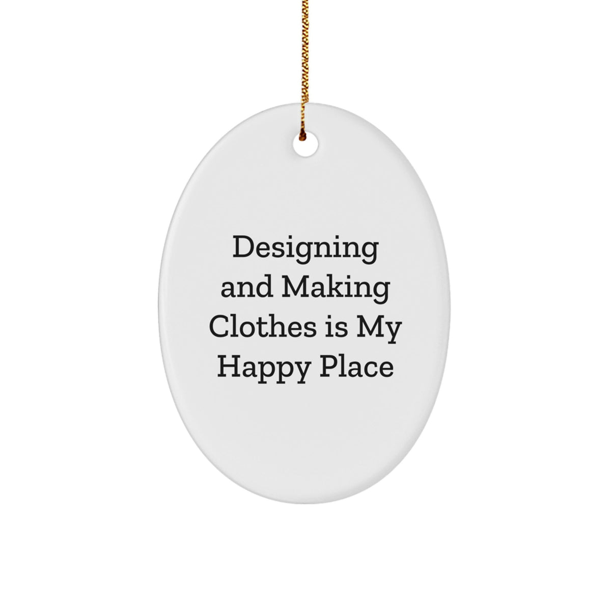 Designing and Making Clothes Oval Ornament Keepsake Christmas Gift - Image 1