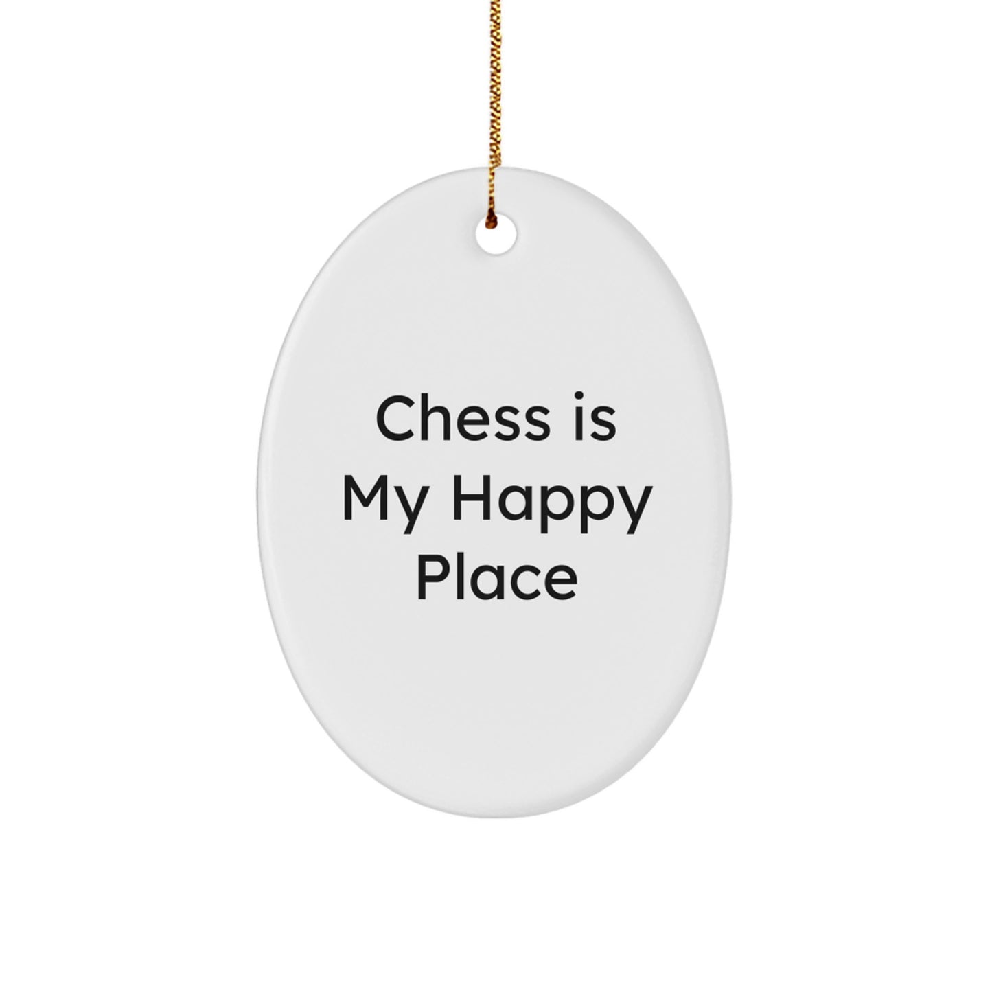 Chess Oval Ornament Playful Idea for Coworkers Christmas Gift - Image 1