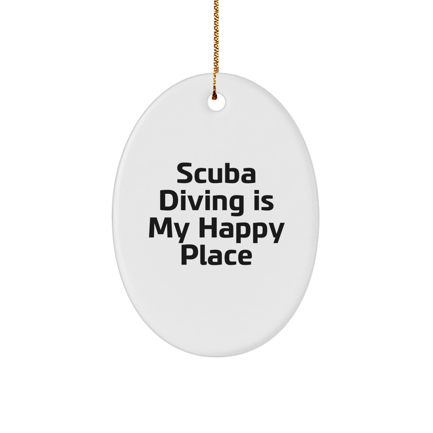 Scuba Diving Inspirational Oval Ornament Gifts from Friends for Scuba Diving Enthusiasts Christmas Unique Decorations - Image 1