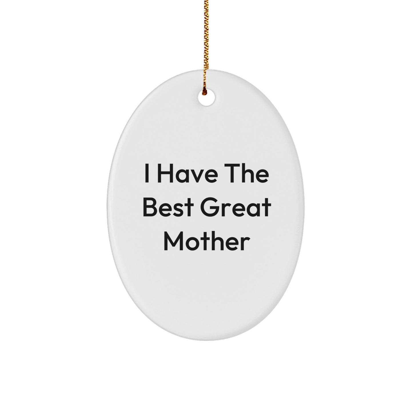Funny Quote for Mom Oval Ornament, White, Mother Gifts for Christmas Unique Decorations, Great Mother Gifts from Family Friends - Image 1