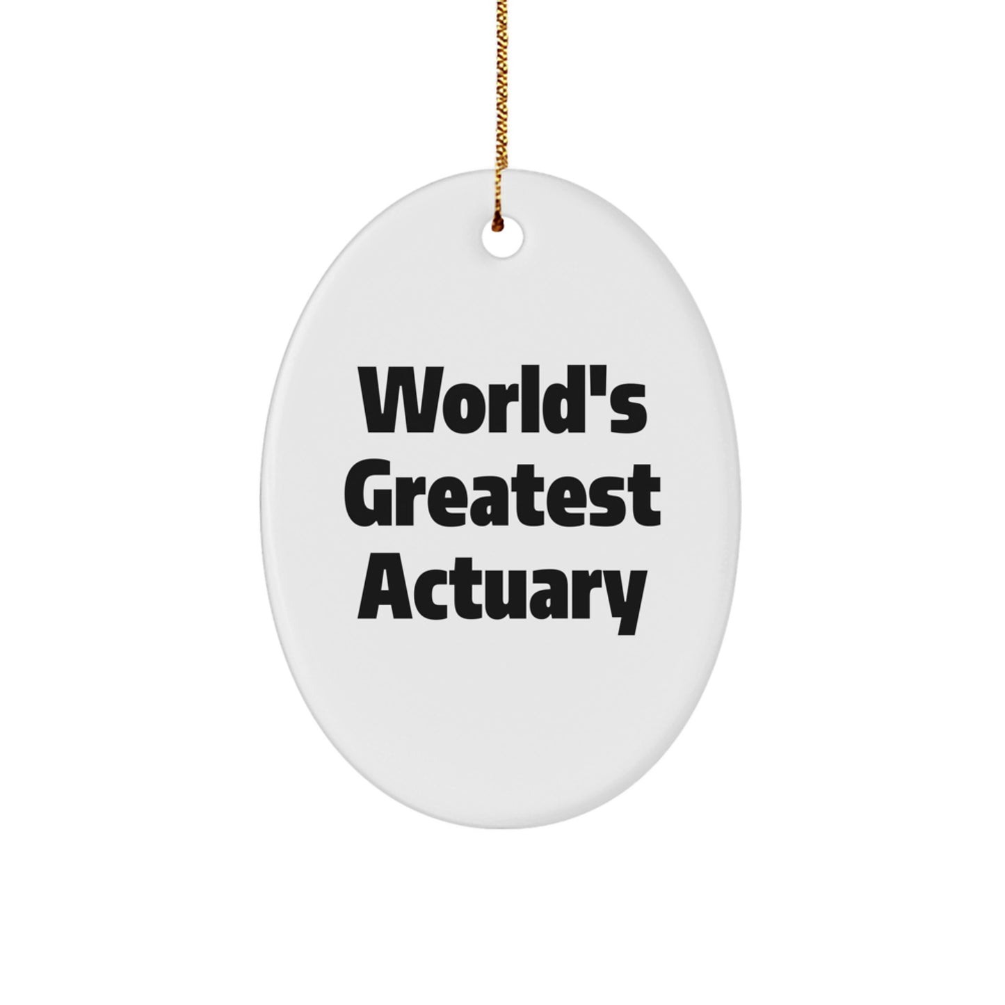 Funny Actuary Gifts for Men Women Family Friends Christmas Oval Ornament - Image 1