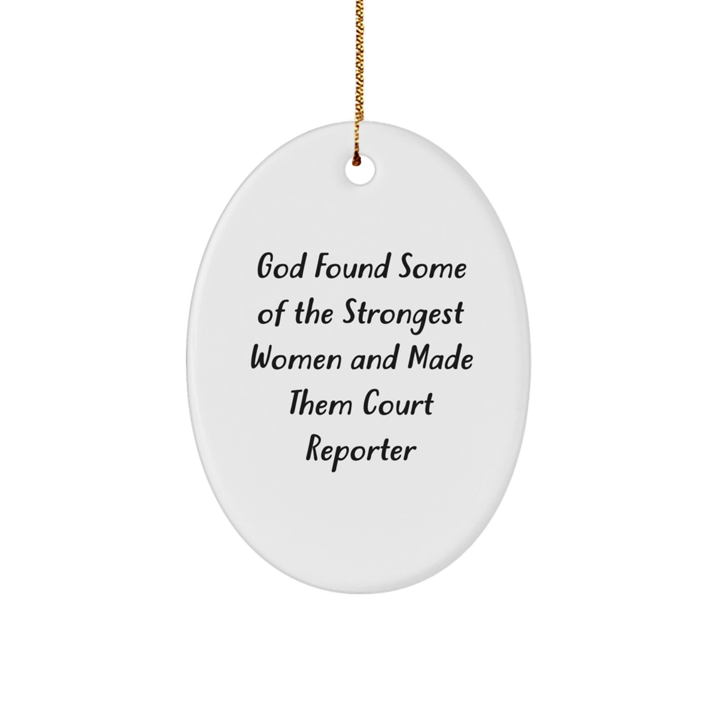 Funny Court Reporter Oval Ornament Gifts from Men to Court Reporters for Christmas Unique Gifts - Image 1