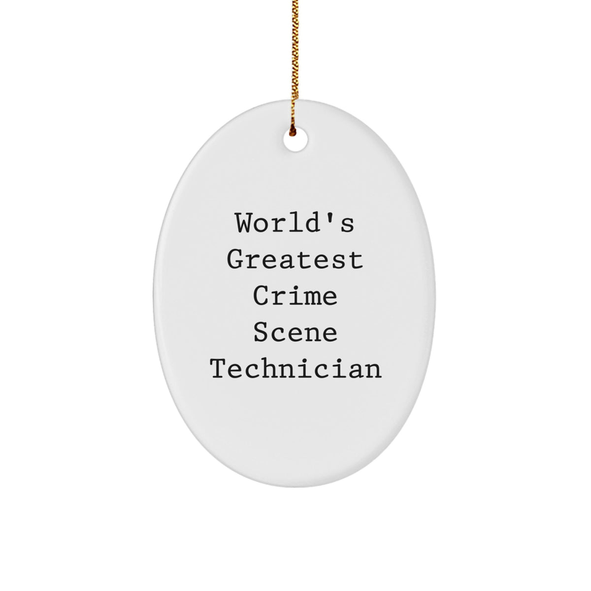 Witty Christmas Ornament Gift for Friends - World's Greatest Crime Scene - Image 1