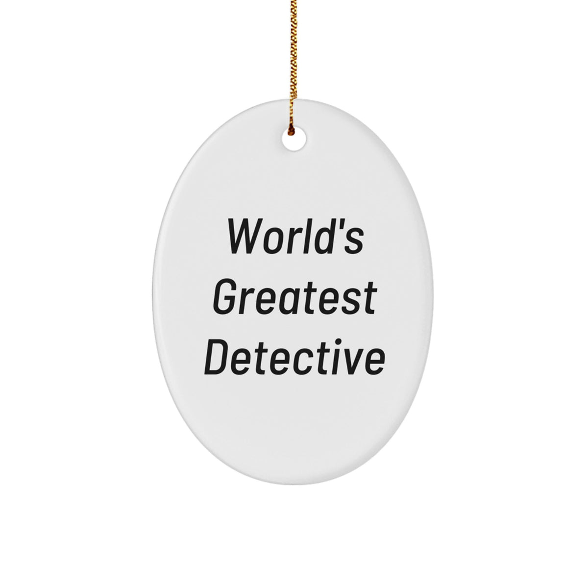 Funny 'World's Greatest Detective' Ornament Gifts from Family to Friends for Christmas - Image 1