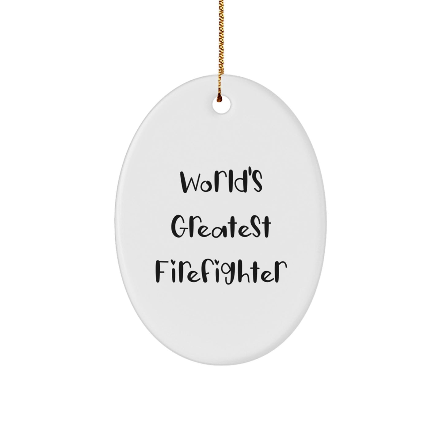 Firefighter Keepsake Christmas Ornament for Him Gift – Bright and Gold - Image 1