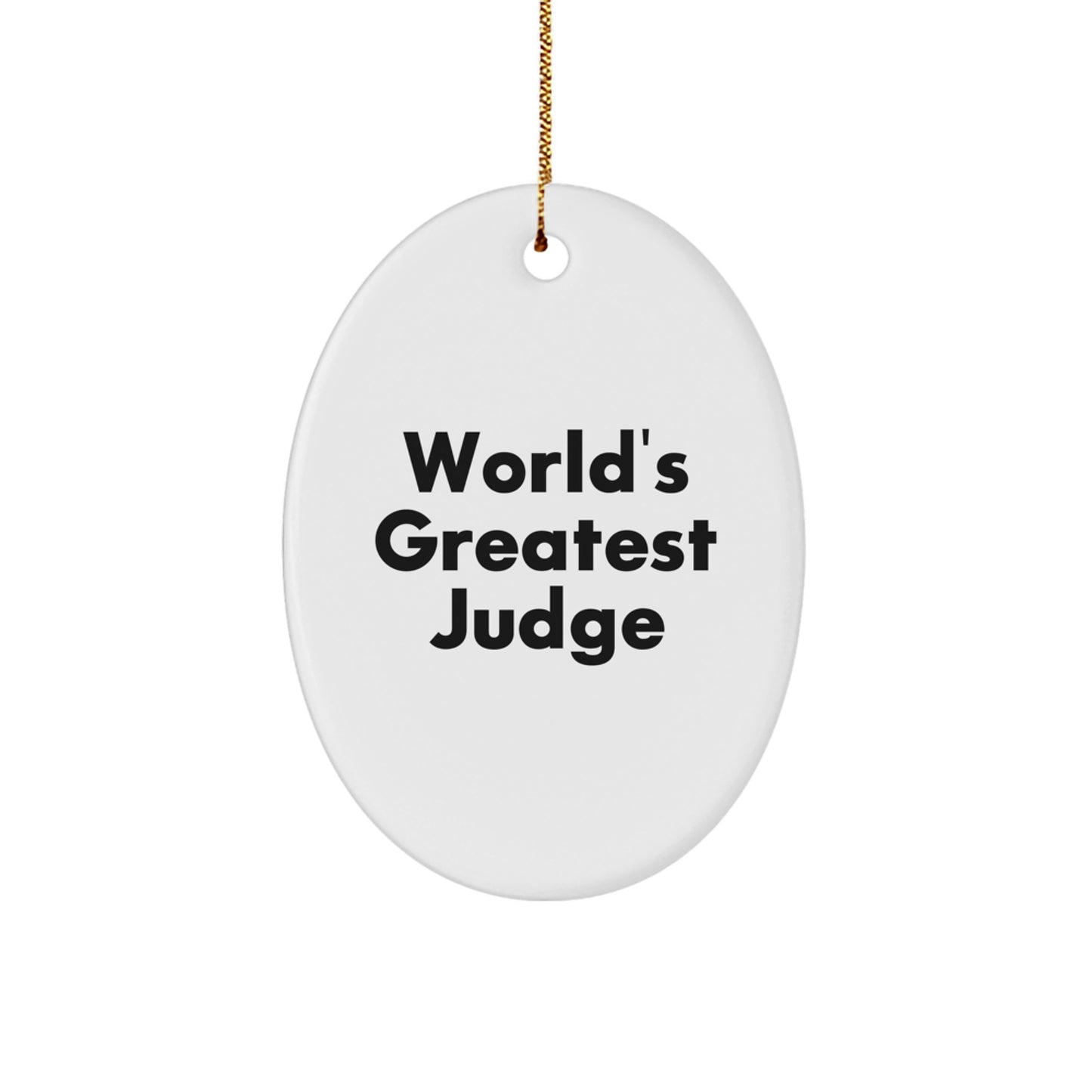 Funny Judge Oval Ornament Gifts from Family for Men, Women, Coworkers, Friends, Unique Christmas Unique Judge - Image 1