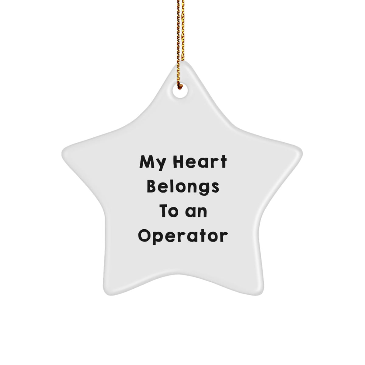 Playful Operator Christmas Unique Gift Novelty Star Ornament for Friends - Image 1