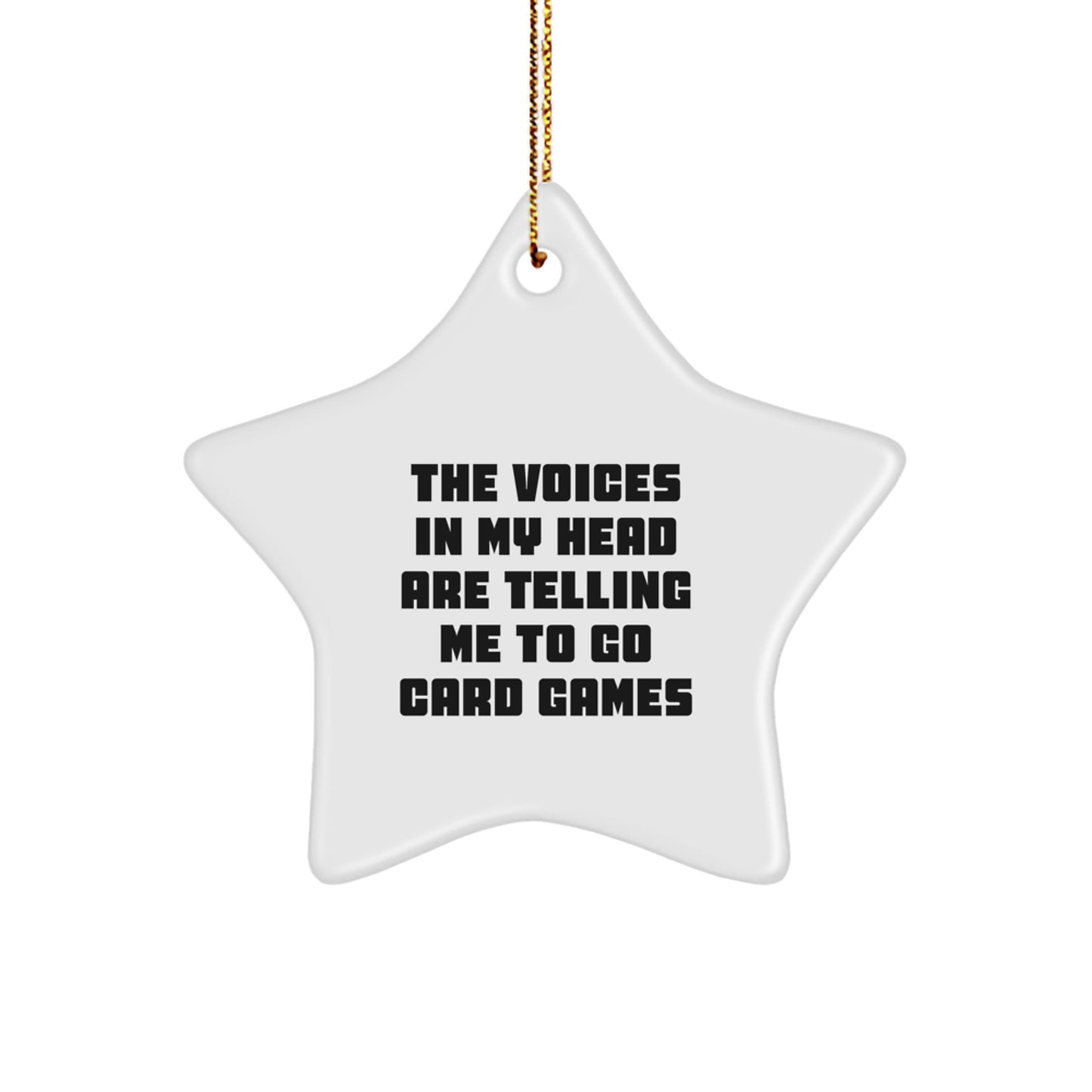 Funny Card Games Star Ornament Gifts for Card Games Lovers from Friends - Image 1