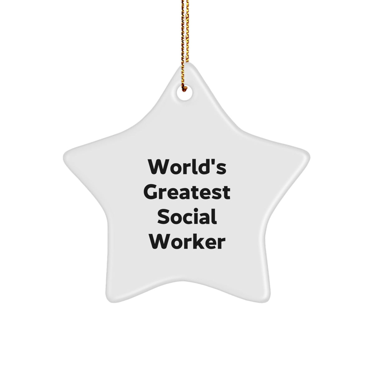 Christmas Gift for Her Present Social Worker Star Ornament - Image 1