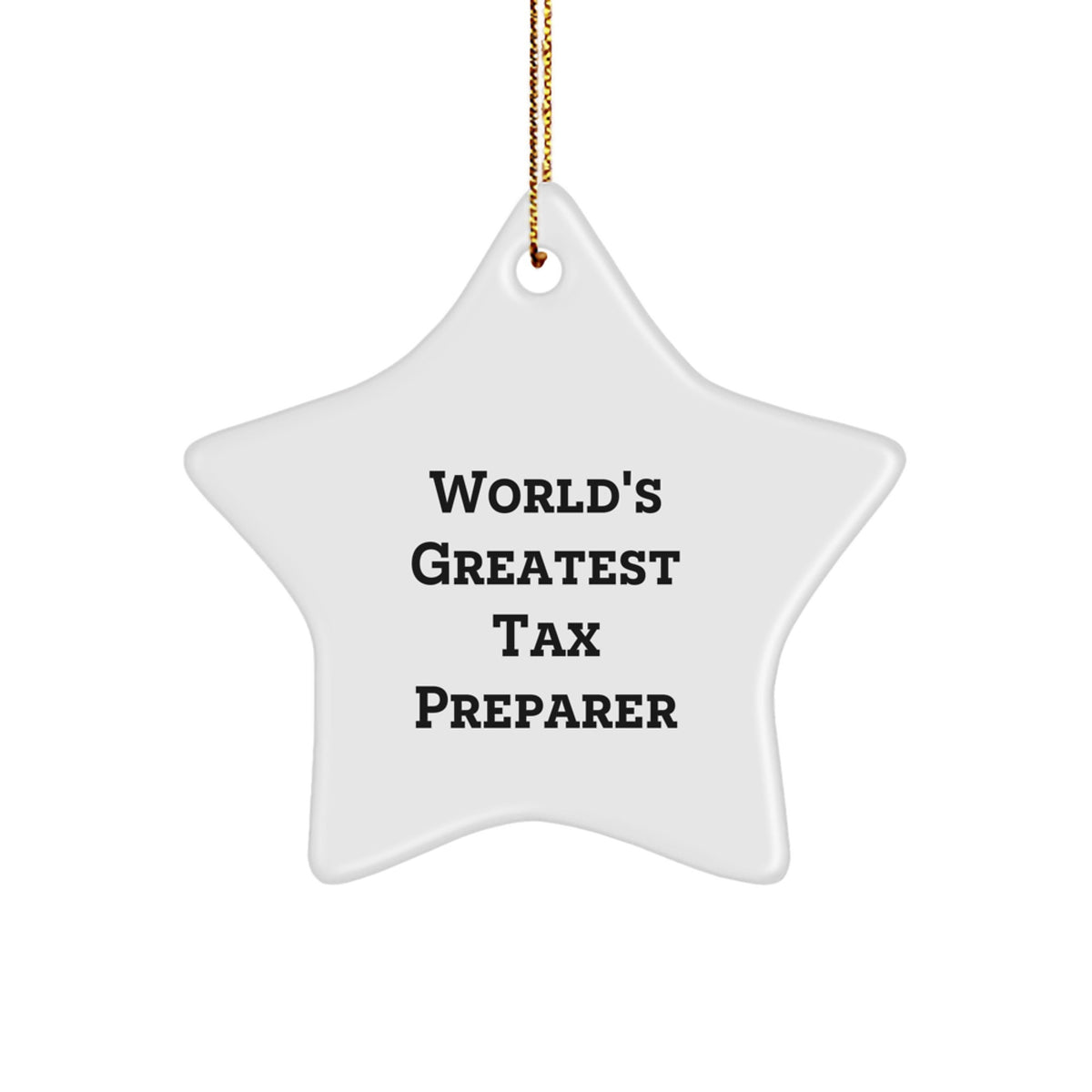 Tax Preparer Keepsake Christmas Ornament for Him White Durable Gift - Image 1