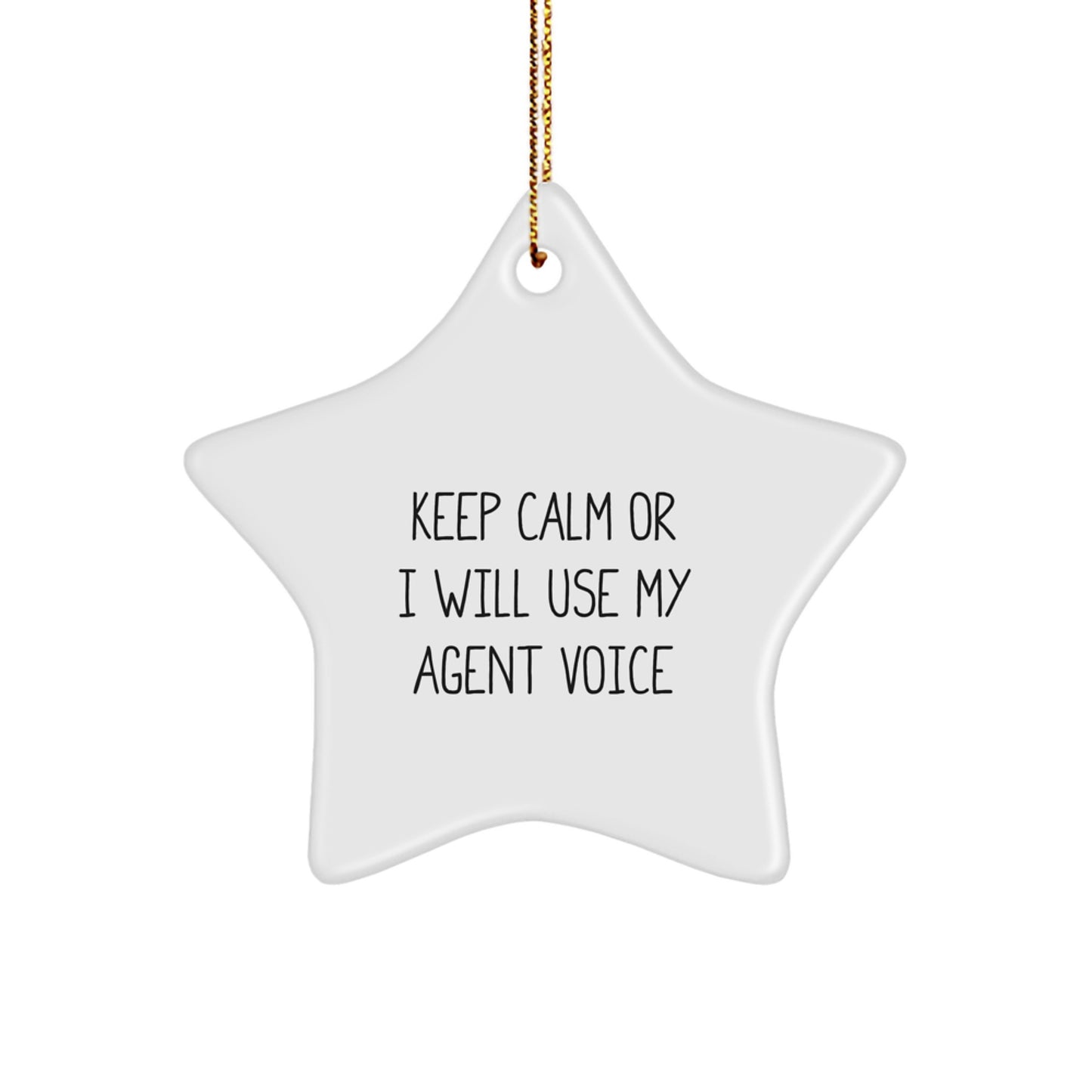 Funny Agent Star Ornament Gifts from Friends for Agent Men on Christmas Unique Gifts - Image 1