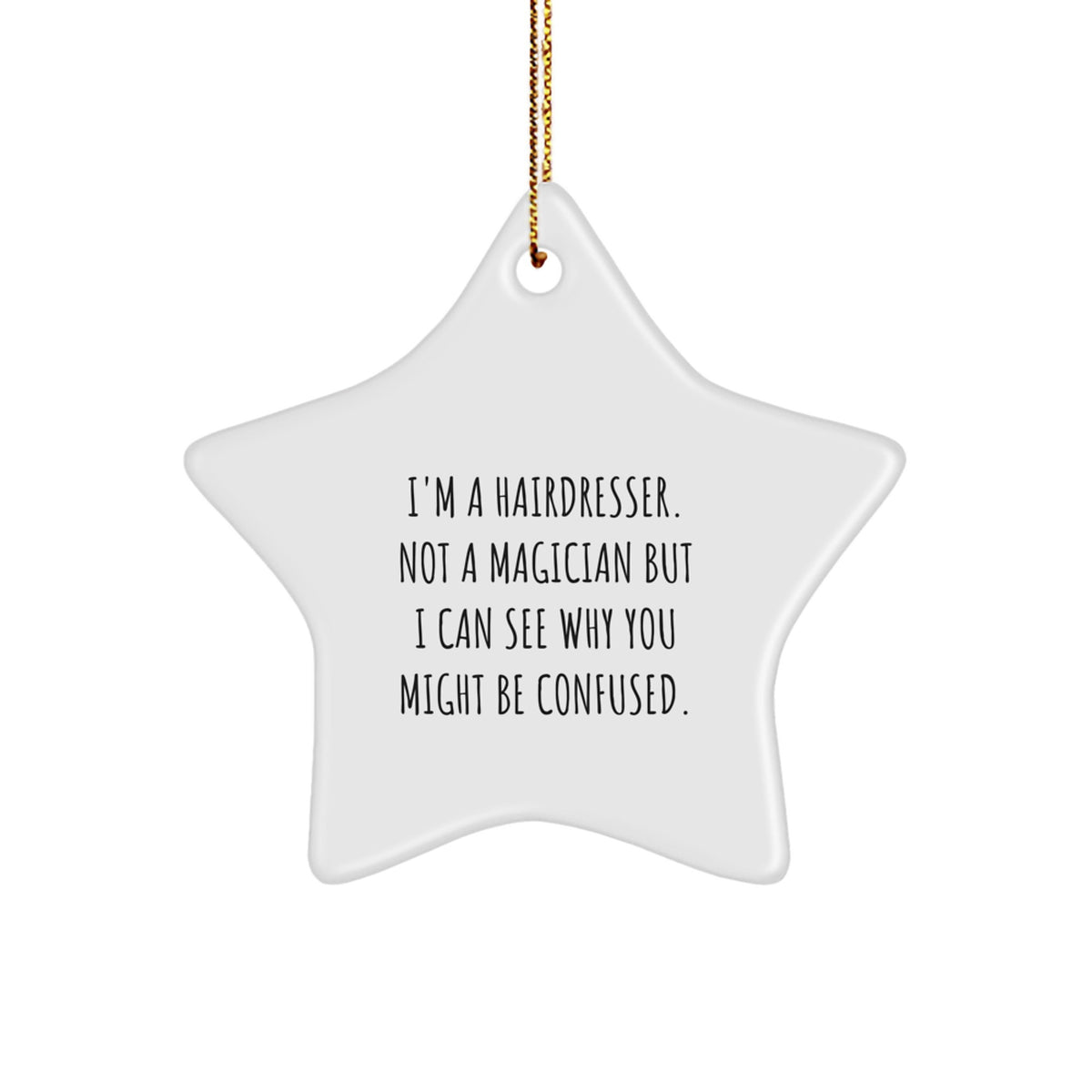Surprise Hairdresser Star Ornament for Happy Kids Christmas Unique Gift - Image 1