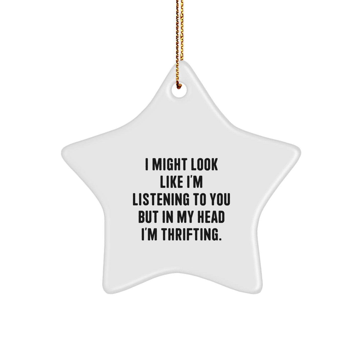 Thrifting Star Ornament Gifts from Friends and Family for Thrifting Enthusiasts - Image 1