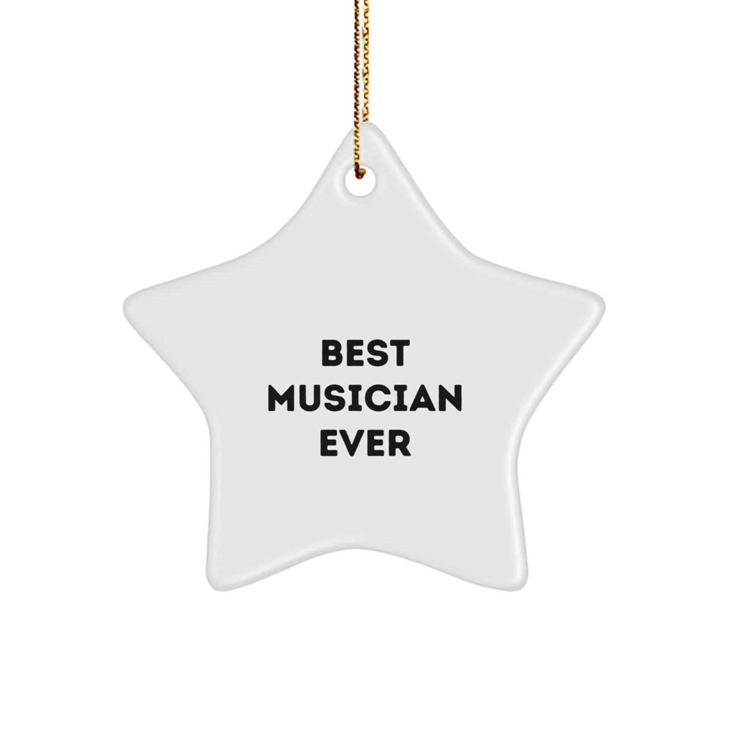 Funny Musician Star Ornament Gifts from Family to Best Musician Ever, Inspirational Star Decorations for Musician on Christmas Unique Gifts - Image 1