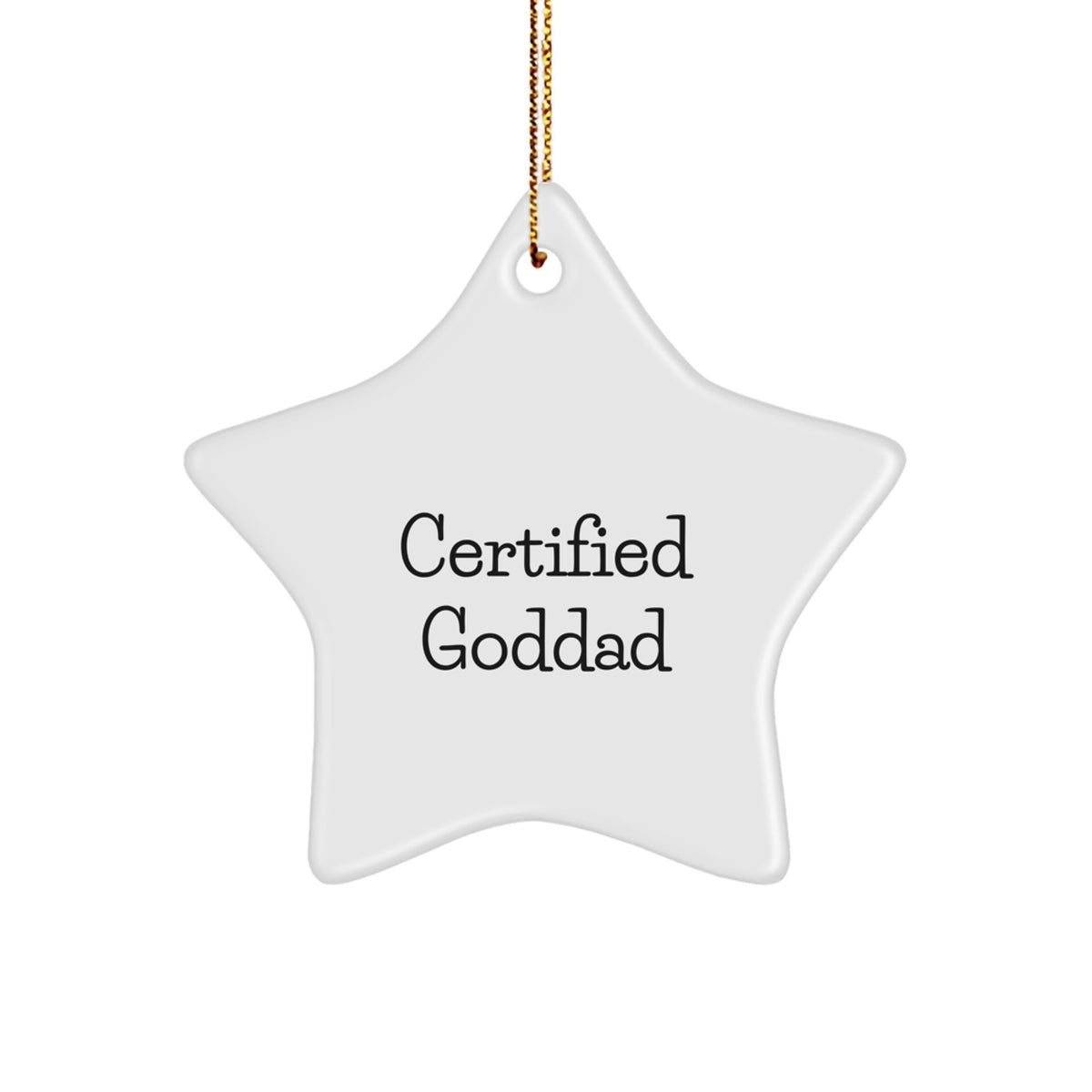 Funny Goddad Gifts, Fun Star Ornament for Men, 'Being a Dad is My Favorite Job' Quote, Christmas Unique Gifts from Family, Friends, or Coworkers for Dad - Image 1