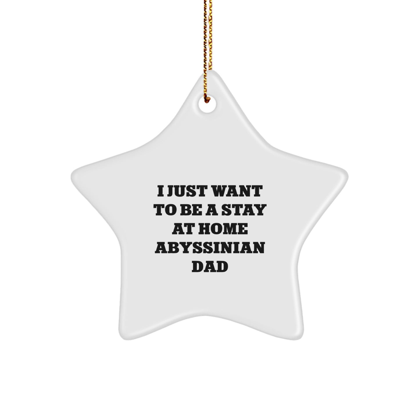 Abyssinian Cat Star Ornament, Funny Stay at Home Dad Gift, Christmas Unique Gifts for Friends Family - Image 1