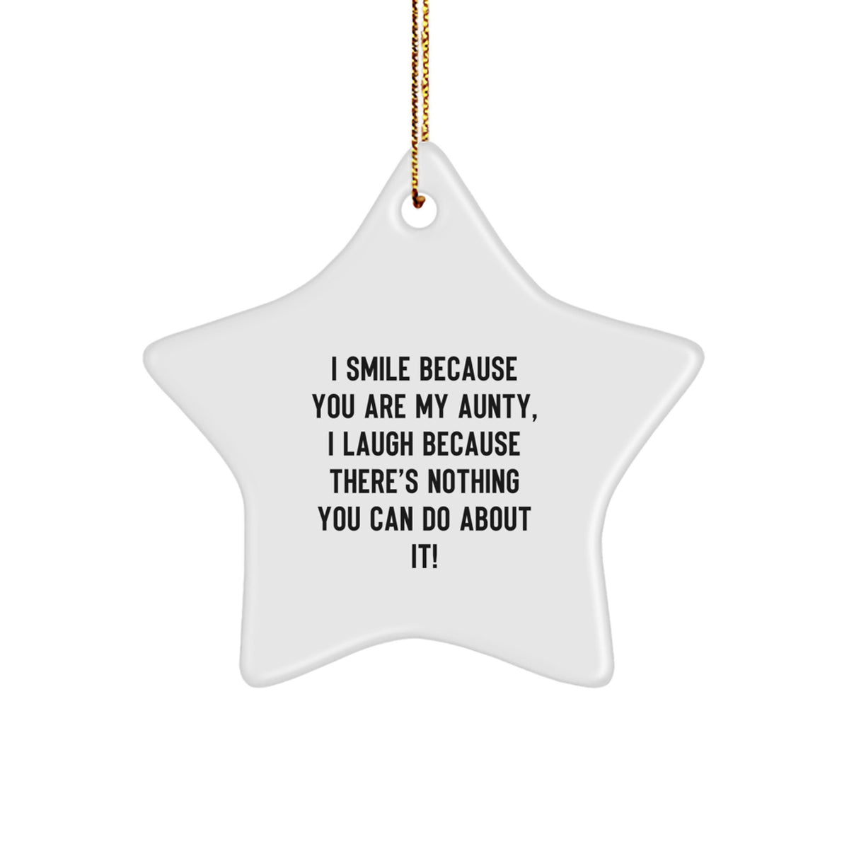 Funny Star Ornament Aunty Gift for Aunty, Gifts from Family to Aunty, Christmas Unique Gifts - Image 1