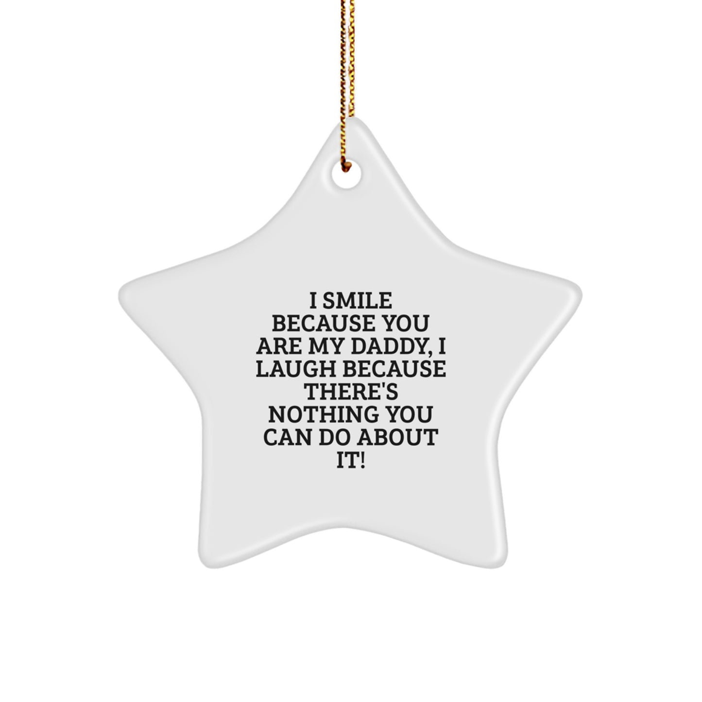 Funny Daddy Star Ornament Gifts from Men to Daddy for Christmas Unique Ideas for Family - Image 1